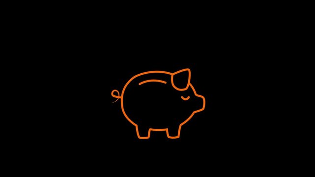 piggy bank business standing on a pile of coins concept. Concept of financial literacy, banking security, pension.