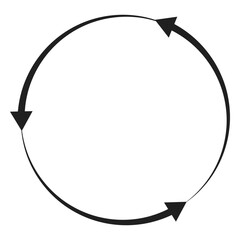 Three arrows circle © Vexels