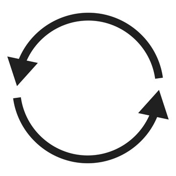 Two thin arrows circle