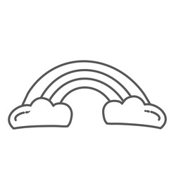 Fototapeta premium Rainbow arc arch doodle