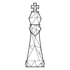 King chess polygonal line