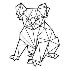 Koala sitting polygonal © Vexels
