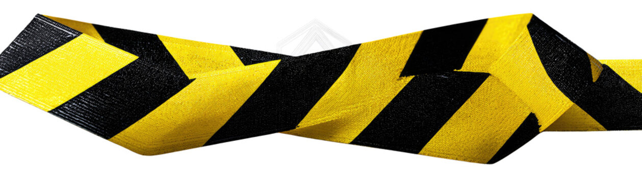 Caution Tape in Diagonal Design: A vivid display of yellow and black caution tape, arranged in an eye-catching diagonal pattern, evokes a sense of warning and preparedness. 