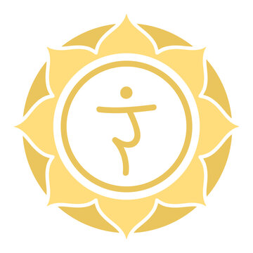 Solar plexus chakra circle symbol