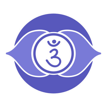 Third eye chakra circle symbol