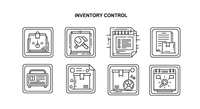 Inventory Control abstract dynamic color vector