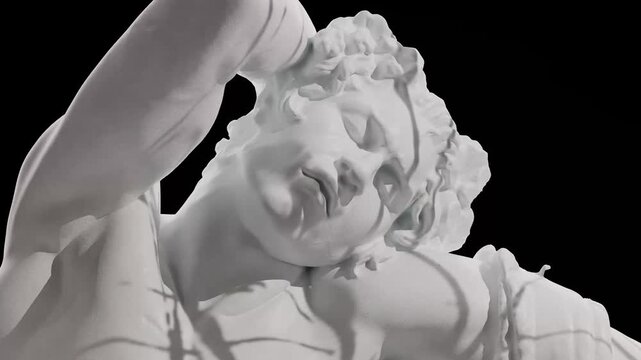 Sculpture of Barberini Faun Made with 3D render not AI