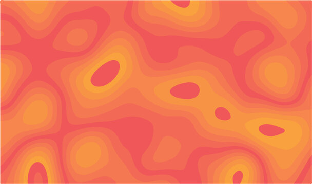 Vibrant Orange Red Abstract Fluid Blobs Pattern &ndash; Modern Warm Gradient Heatmap Style Seamless Vector Background 