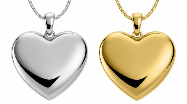 Gold and silver heart shaped lockets heart locket gold locket
