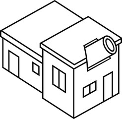 Outline building icon