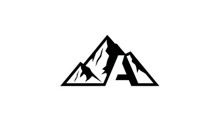 Mountain Letter A Logo Design Vector Icon for Adventure and Outdoor Brands