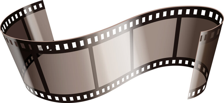 Film roll. Frame stripe wave. Old video