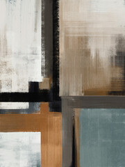 Soft and minimalistic abstract artwork with delicate lines and muted tones, creating a calm and refined aesthetic for modern interiors © CHREMOS