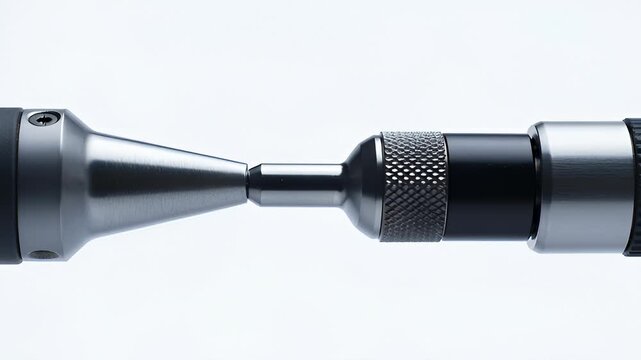Close Up of Precision Metal Lathe Chucks Connecting in Industrial Setting