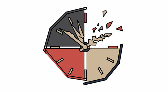 Broken Pie Chart Segments.