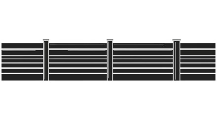 Horizontal Metal Fence Panel.