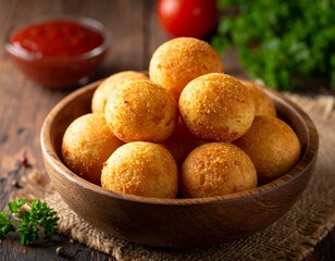 Fried dough bites rustic