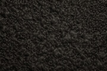 Fototapeta premium Black Sheep Wool Fur Texture Seamless Pattern. Close-up black sheep fleece detail. Farm animal wool surface design. Realistic sheep fur. Detailed natural wool macro close-up.