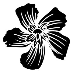 Flower petal detailed silhouette © Vexels