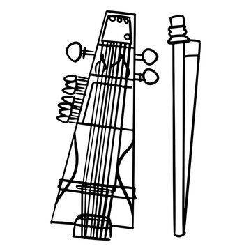 Sarangi fiddlestick stroke