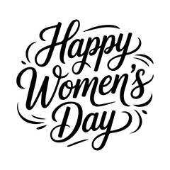 Naklejka premium Happy women day calligraphy , Happy women day typography, Happy women day lettering