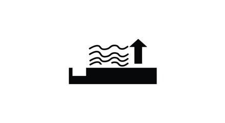 Obraz premium Flood Warning Line clean modern tone vector