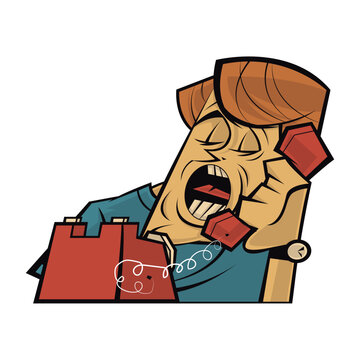 Man talking on the telephone
