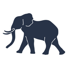 Obraz premium Elephant wolking side view