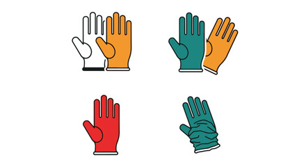 Fototapeta premium Medical Gloves Line modern abstract design illustration