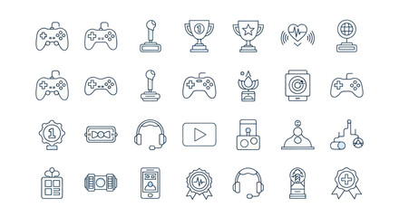 Gaming icons controller trophy and more © Corne