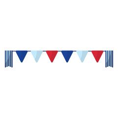Obraz premium American colors pennant banner element