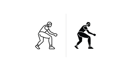 Fototapeta premium Silhouette of a football and soccer player woman running vector illustration