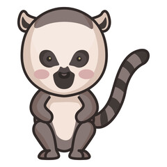 Cute raccoon character © Vexels