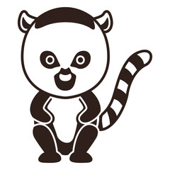 Cute raccoon stroke © Vexels