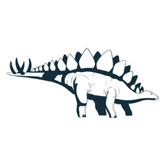 Drawn stegosaurus dinosaur © Vexels