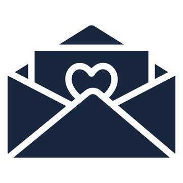 Love letter blue icon