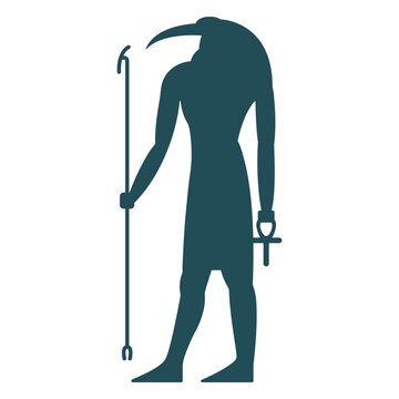 Egyptian gods thoth silhouette