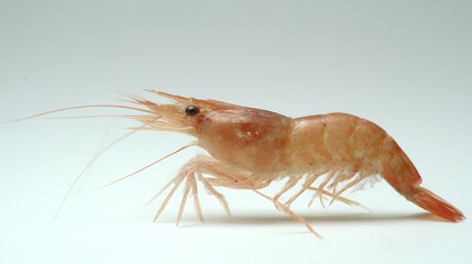 Freshwater shrimp prawn side view image