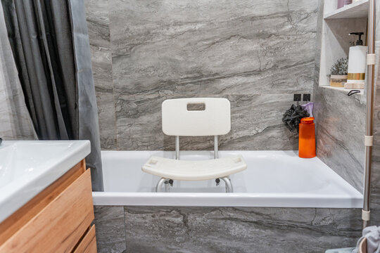 A special shower and bath chair for the elderly and disabled