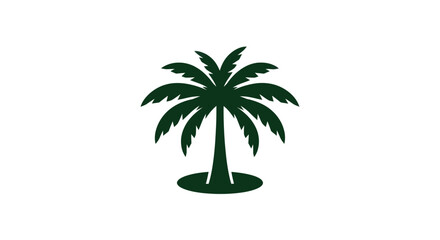 Obraz premium Stylized palm tree silhouette illustration