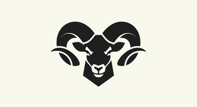 Stylized ram head illustration
