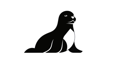Stylized seal graphic isolated