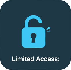Vector limited access padlock icon