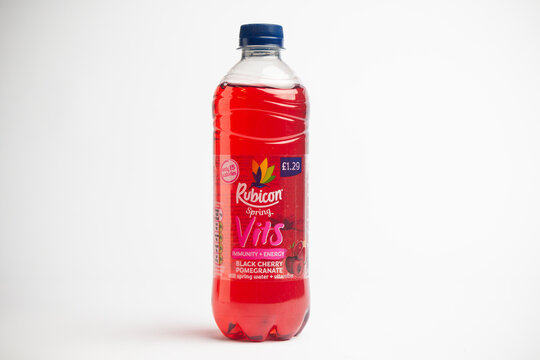 A Bottle of Rubicon Spring against a White Background