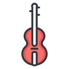 Fototapeta premium Violin stroke icon