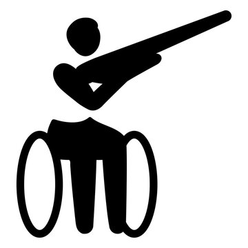 Shooting paralympics silhouette