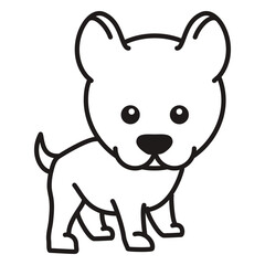 Cute siberian husky stroke © Vexels