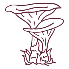 Oyster mushroom fungus stroke © Vexels