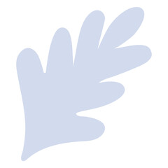 Obraz premium Rounded leaf silhouette leaf