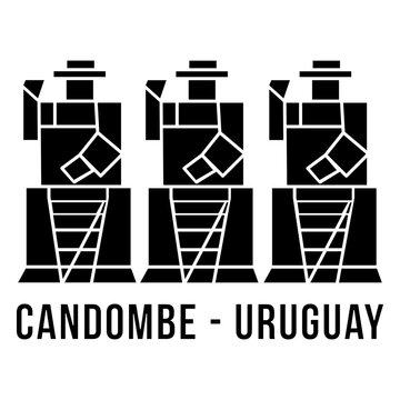 Traditional drumers uruguay dark design